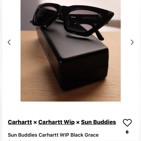 SUN BUDDIES x CARHARTT NIB UNISEX work in progress Grace sunglasses streetwear